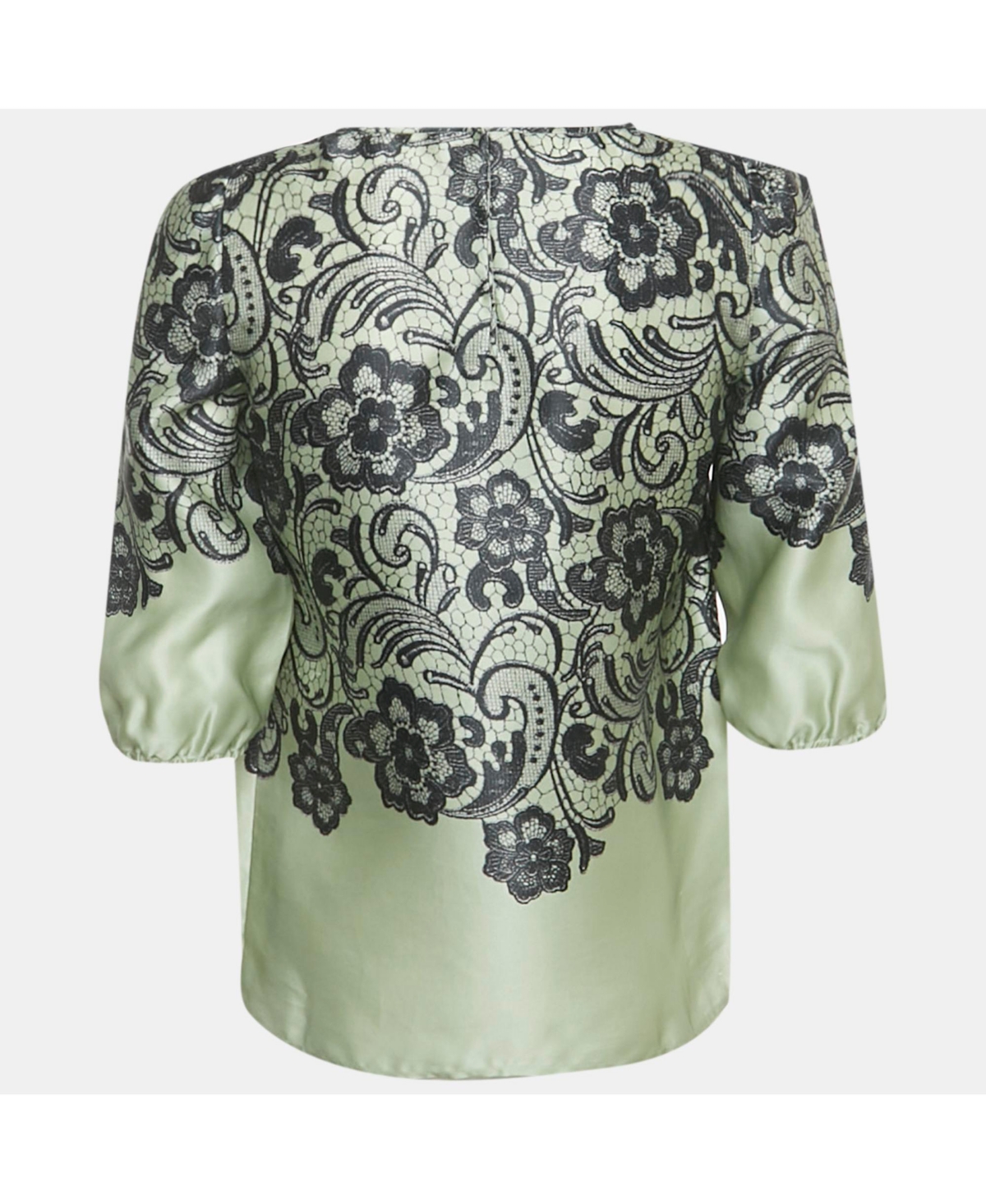 Pre-Owned Dolce & Gabbana Women's Floral Print Organza Top