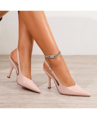 Women's  Carmel Patent Slingback Heels