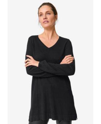 Women's V-Neck Sweater Tunic
