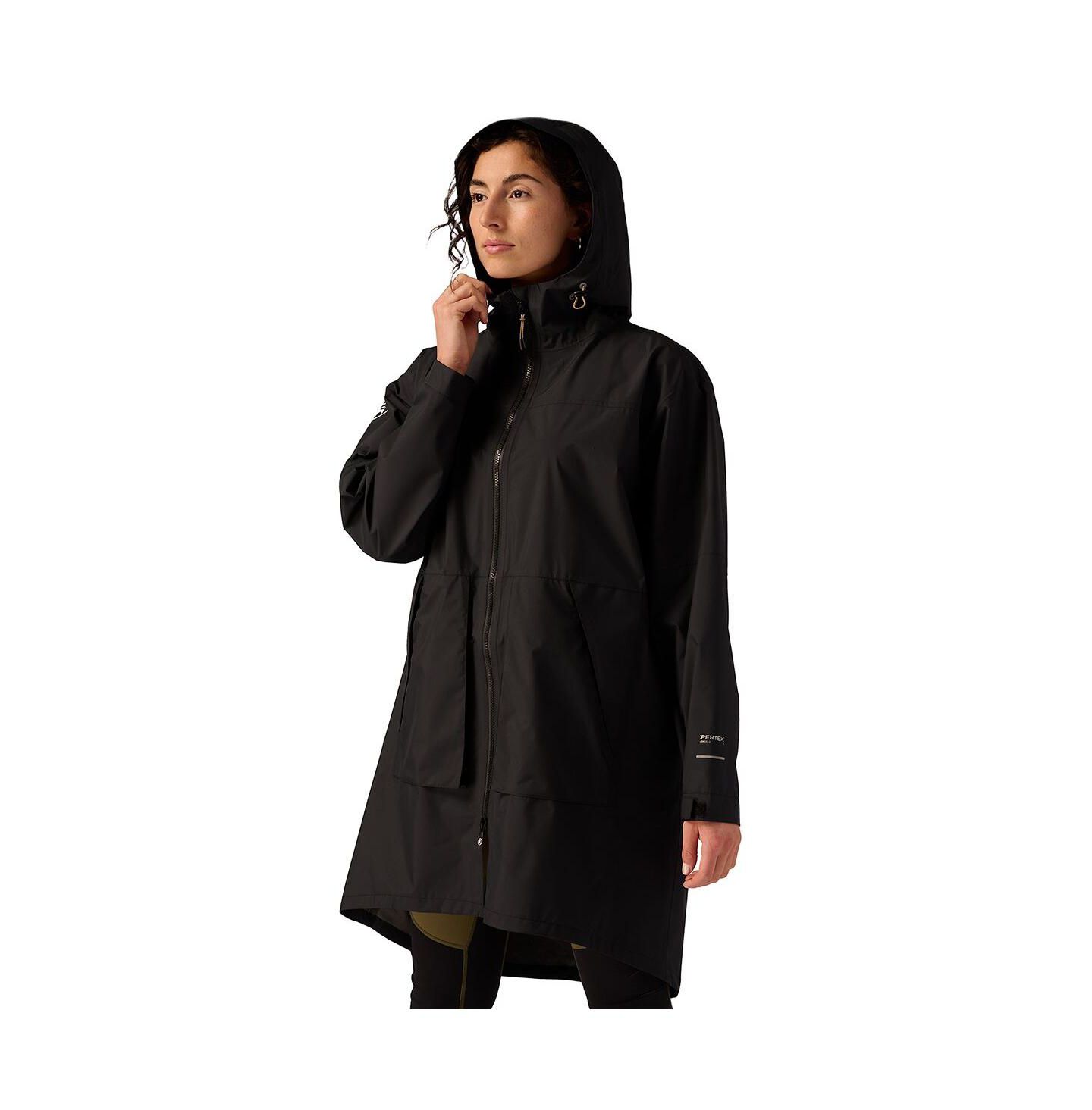 Женская куртка Backcountry Runoff 2.5L Rain Parka Rain, цвет: Чёрный — фото 7