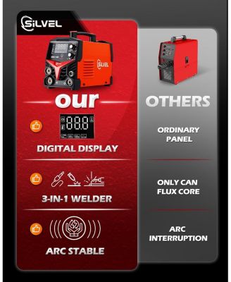 140A MIG Welder, 3 in 1 MIG/ARC/Lift TIG Welding Machine, 110V Flux Core Welder with IGBT Inverter, Home Welder Gasless Welder Machine