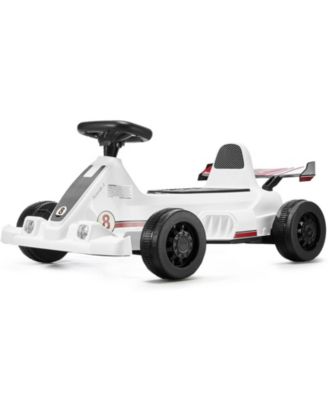 Electric Go Kart, 6V Battery, 2 MPH Speed, Pedal Racing Toy for Kids 2+, LED Headlight, Horn, Anti-Slip Tires, Max Load 44 lbs