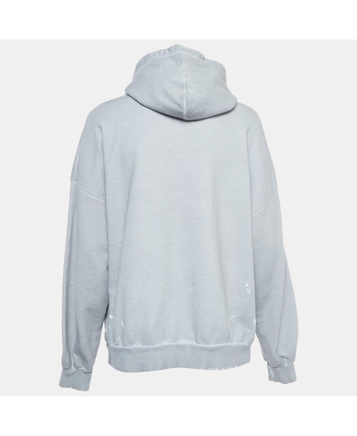 Pre-Owned Balenciaga Women's Black Campaign Print Cotton Knit Hoodie