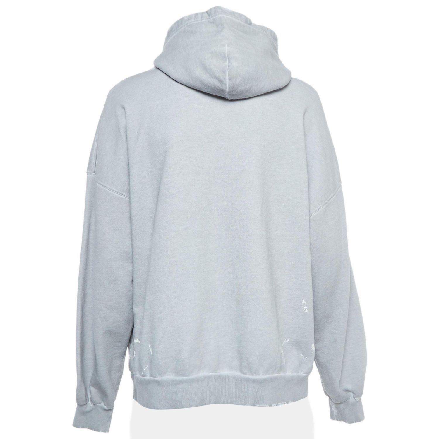 Women's Black Campaign Print Cotton Knit Hoodie