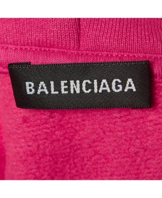 Women's Black Campaign Print Cotton Knit Hoodie