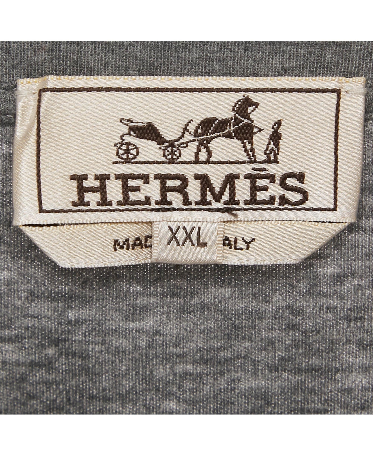 Pre-Owned Hermes Men's Grey Jersey Crew Neck T-Shirt