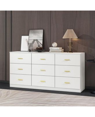 CASAINC 9-Drawer Modern Wide Storage Cabinet Dresser