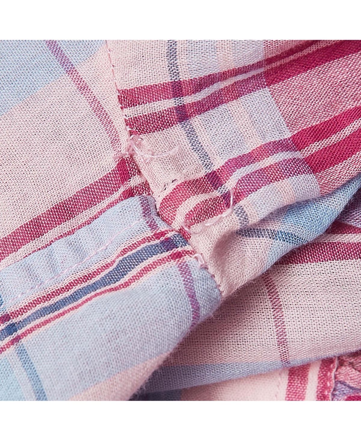 Pre-Owned Isabel Marant Women's Etoile Pink Plaid Cotton Puff Sleeve Bethany Shirt