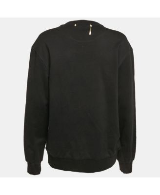 Women's Black Marilyn Monroe Print Cotton Oversized Sweatshirt