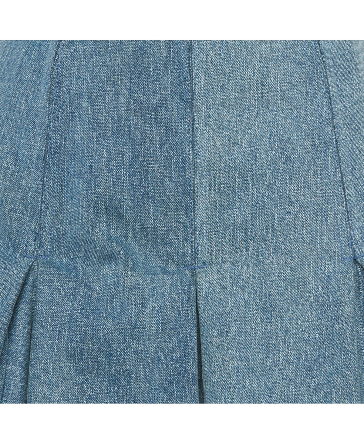 Pre-Owned Balmain Women's Pleated Denim Mini Skirt