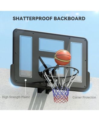 Wall Mounted Basketball Hoop with 43" Shatter Resist Backboard