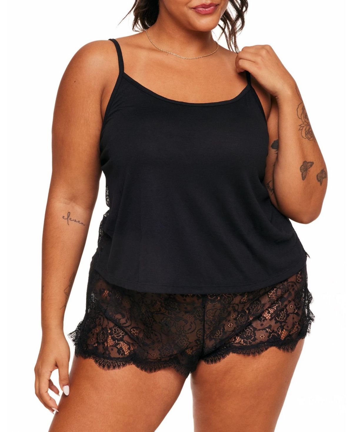 Adore Me Plus Regin Cami & Shorts Set Lingerie