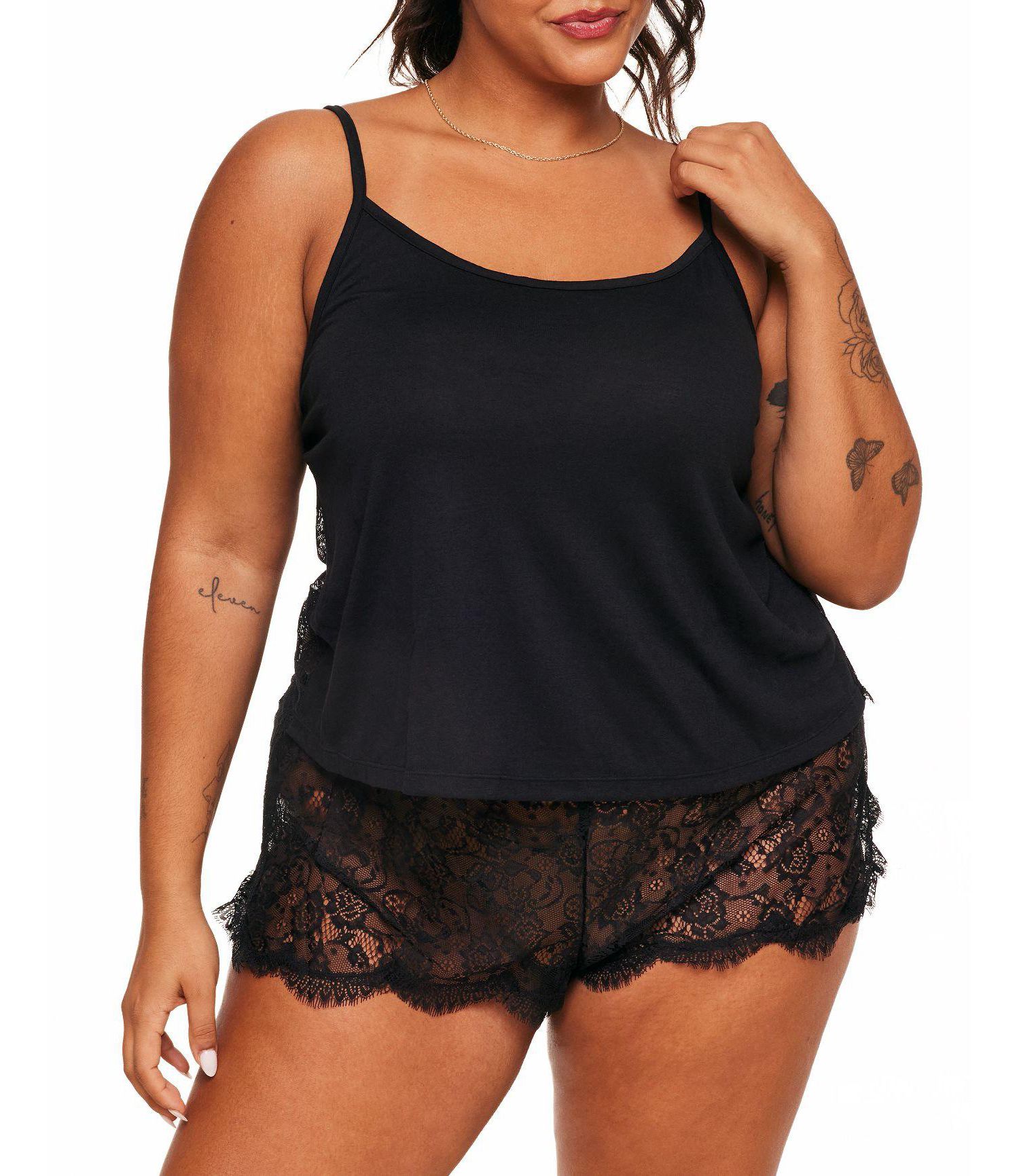 Plus Size Regin Cami and Shorts Set Lingerie