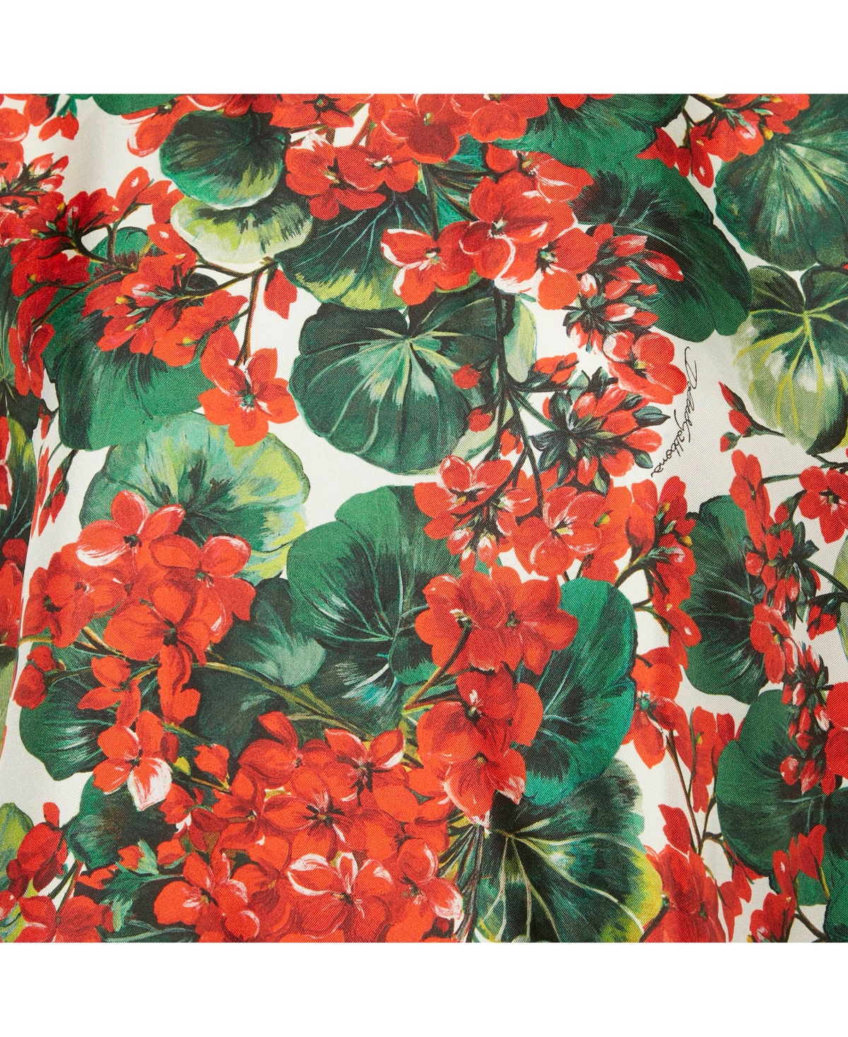 Pre-Owned Dolce & Gabbana Women's Red Floral Print Silk Blouse