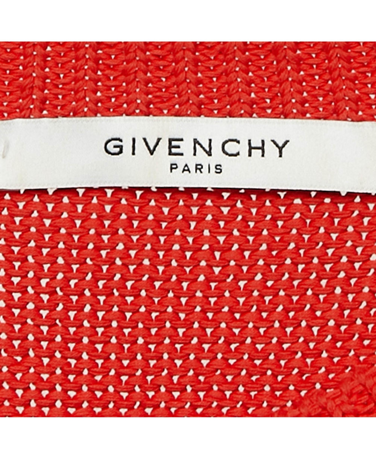 Pre-Owned Givenchy Women's Red Logo Intarsia Rin Knit Oversized Sweater