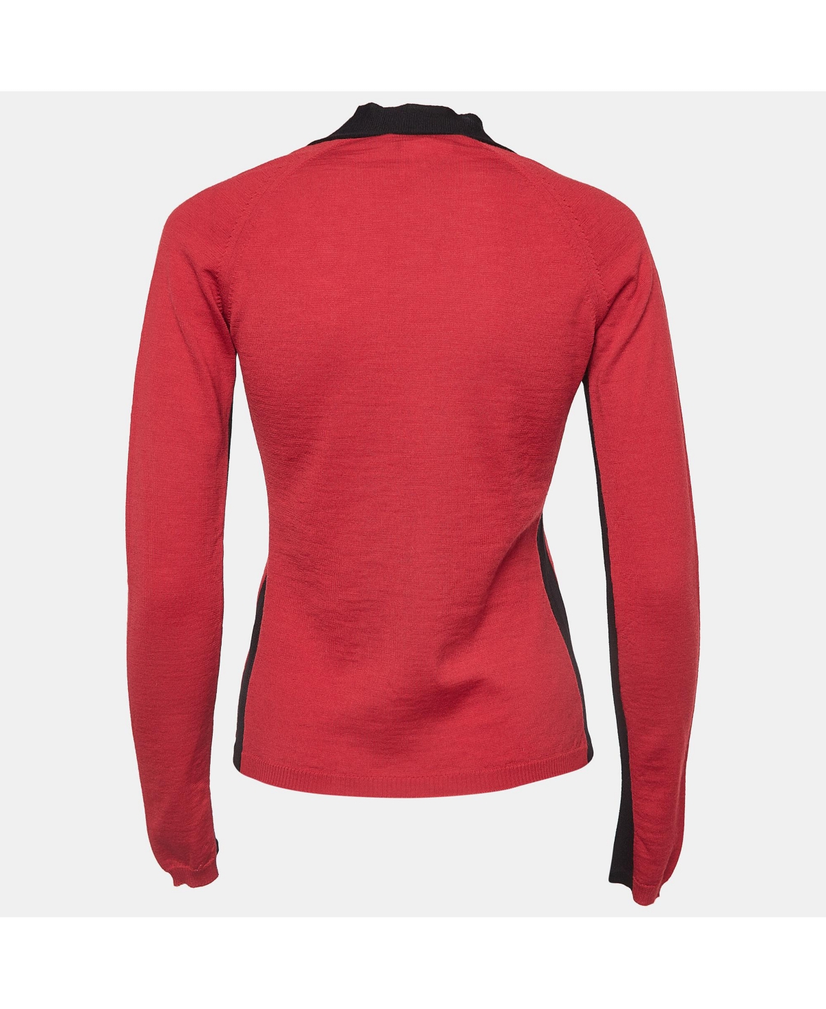 Pre-Owned Givenchy Women's Red/black Jersey Colorblock Sweatshirt
