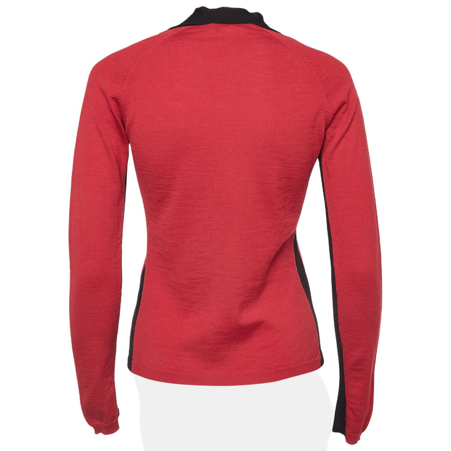 Women's Red/black Jersey Colorblock Sweatshirt