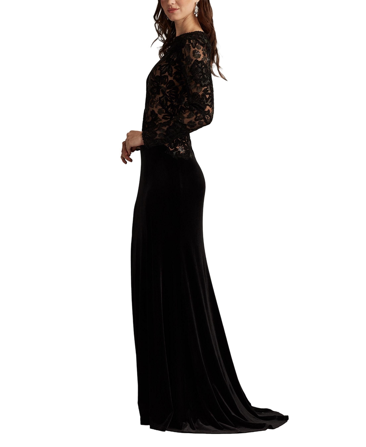 Tadashi Shoji Women's Forena Embroidered Crepe Gown