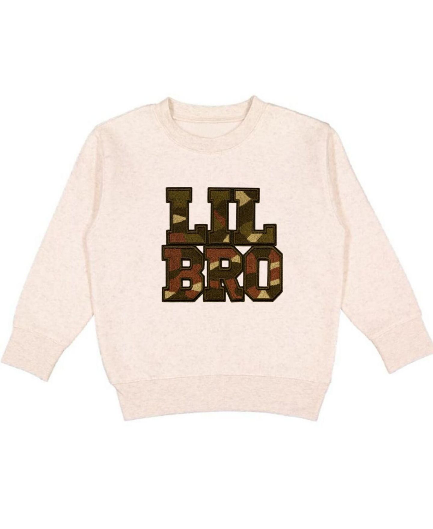 Толстовка Sweet Wink Lil Bro Camo Patch для мальчиков-малышей, цвет: Натуральный — фото 1