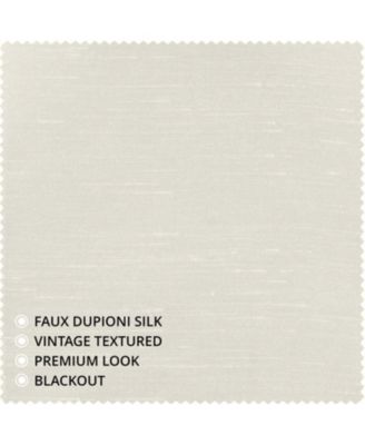 Extra Wide Vintage Textured Faux Dupioni Silk Blackout Curtain
