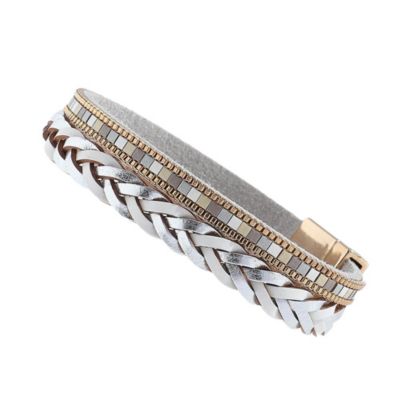 Women's Plait Leather Bracelet