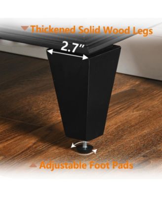 33.6" Retro Wooden Storage Cabinet Symmetrical Geometric Display Cabinets