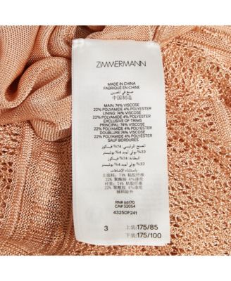 Women's Beige Stretch Knit Illustration Frilled Dress