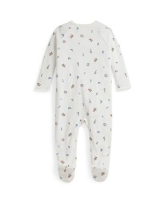 Baby Boys' Nautical-Inspired Print Footed Coverall
