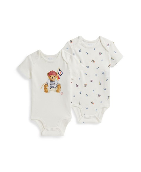 Детский боди Polo Ralph Lauren Bear с коротким рукавом, комплект из 2 предметов