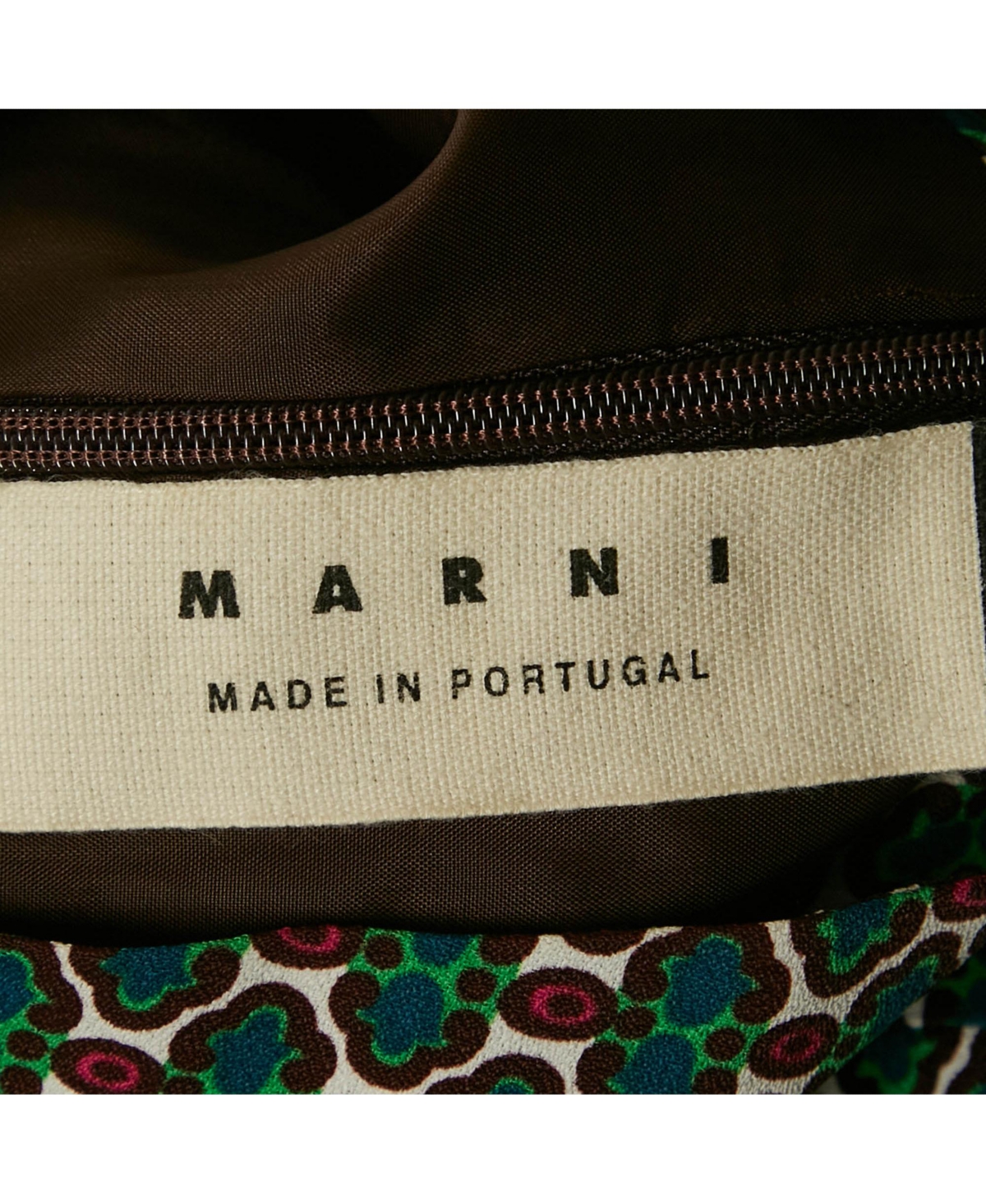 Pre-Owned Marni Women's Green Printed Crepe Midi Dress