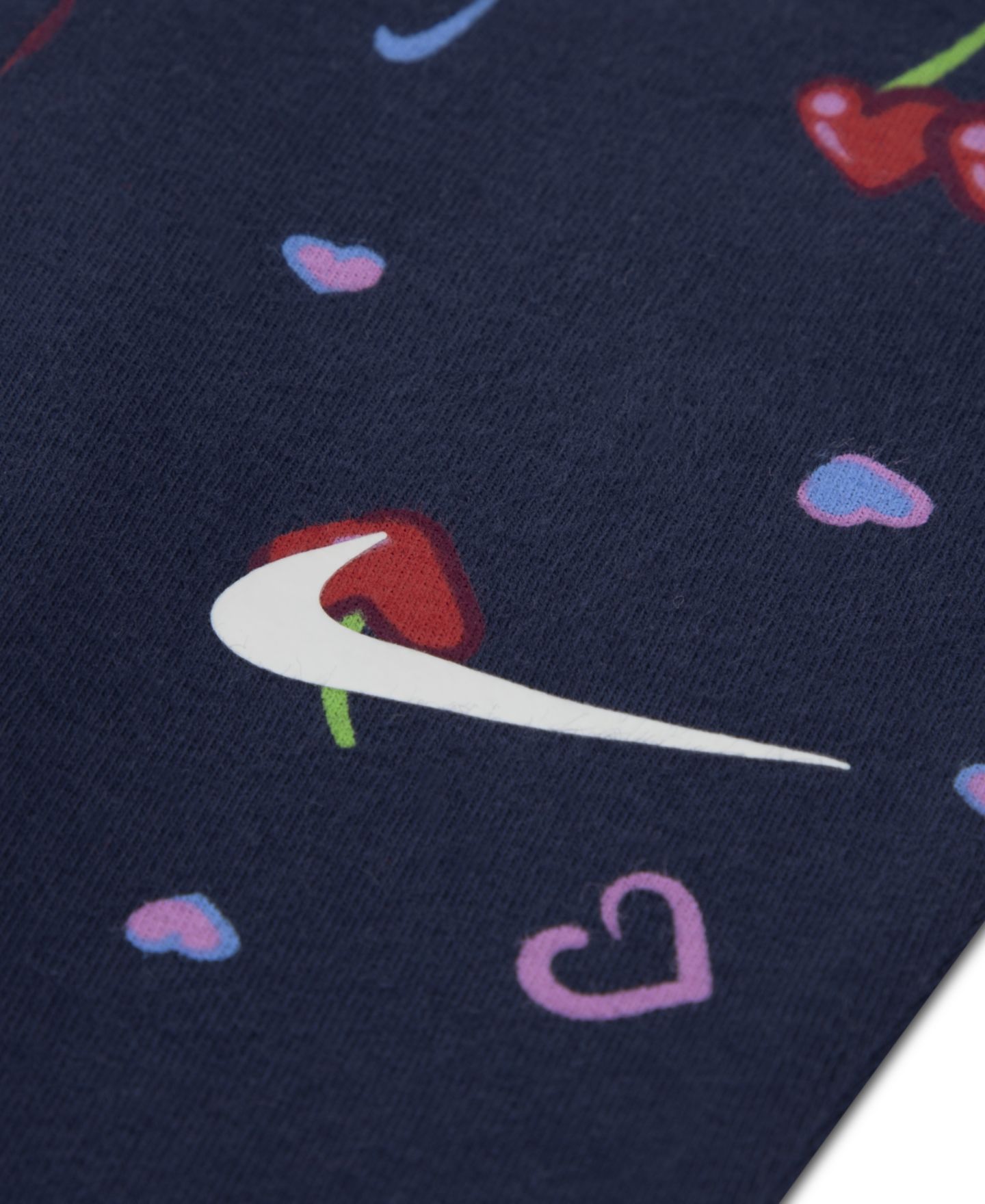 Детский комплект Nike для девочки: свитшот с круглым вырезом и леггинсы, 2 предмета, цвет: Тёмно-синий / Фиолетовый — фото 3
