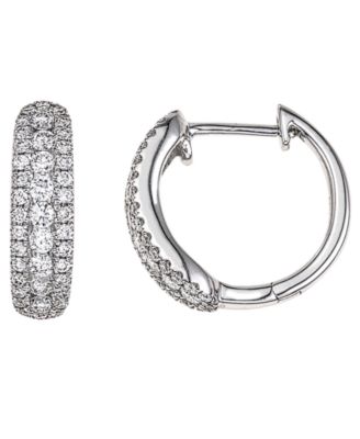 Macy's - Diamond Huggie Earrings (1/2 ct. t.w.) in 14K Yellow Gold (also in 14K White Gold)