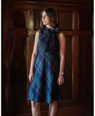 Women's Organic Sleeveless Bow Neck Dress