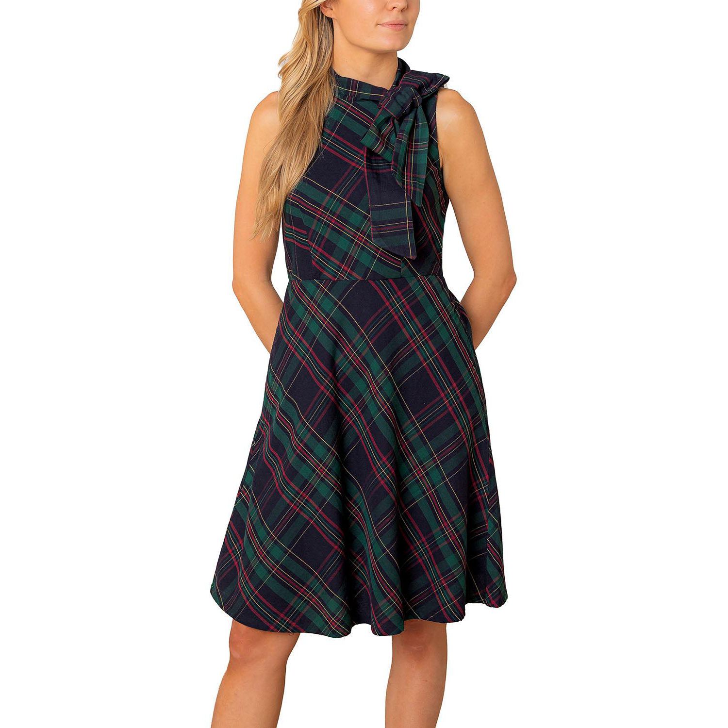 Women's Hope and Henry Organic Sleeveless Bow Neck Dress