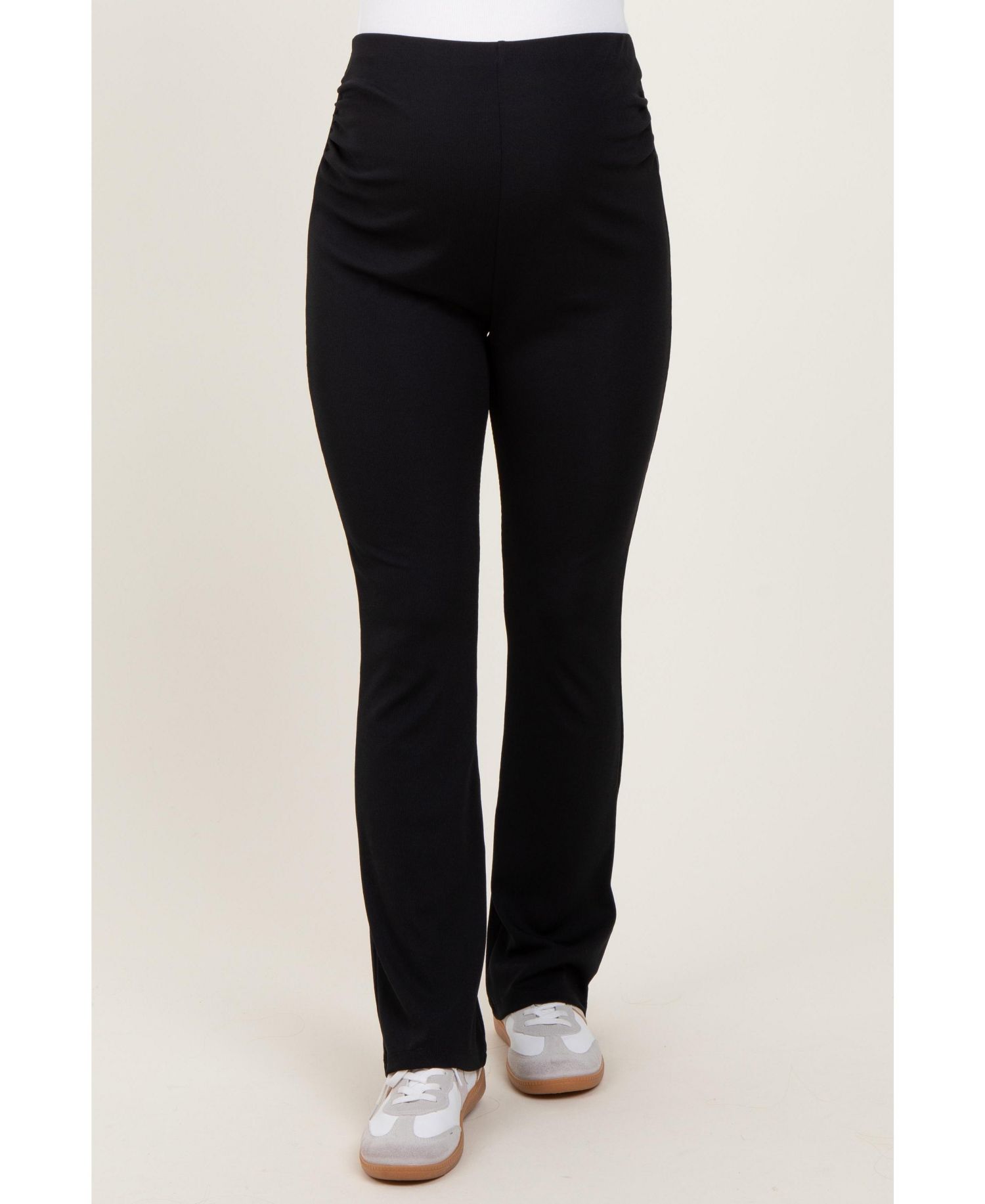 Women's Black High Waist Kick Flare Pants