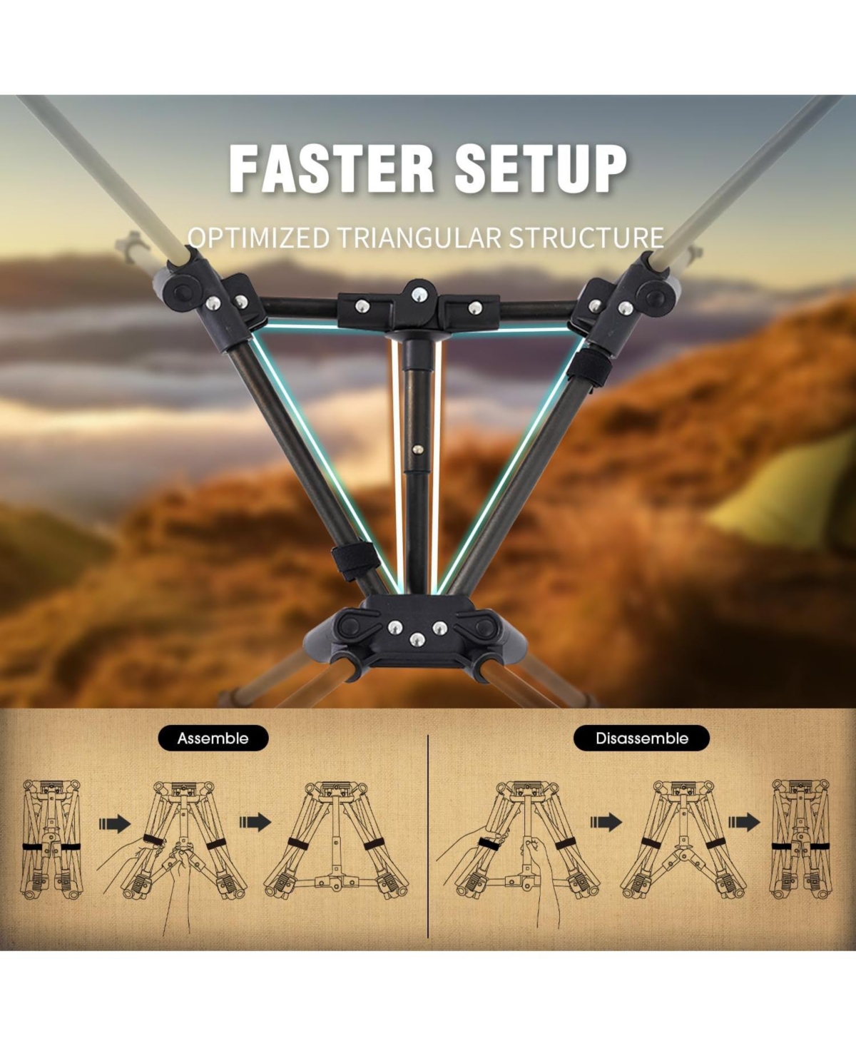 Piscifun Portable Camping Chair Backpacking - The 4th Generation Ultralight Folding -Lightweight Foldable Chairs for Hiking Beach