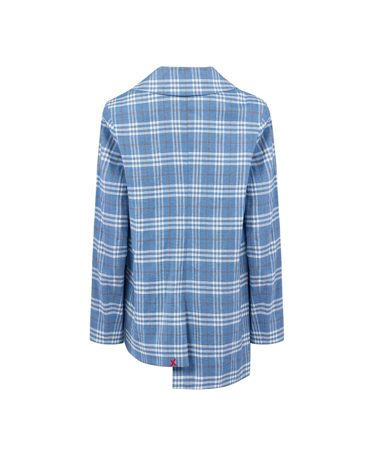 Pcfg Women's Linen-Blend Checked Free Heaven Blazer