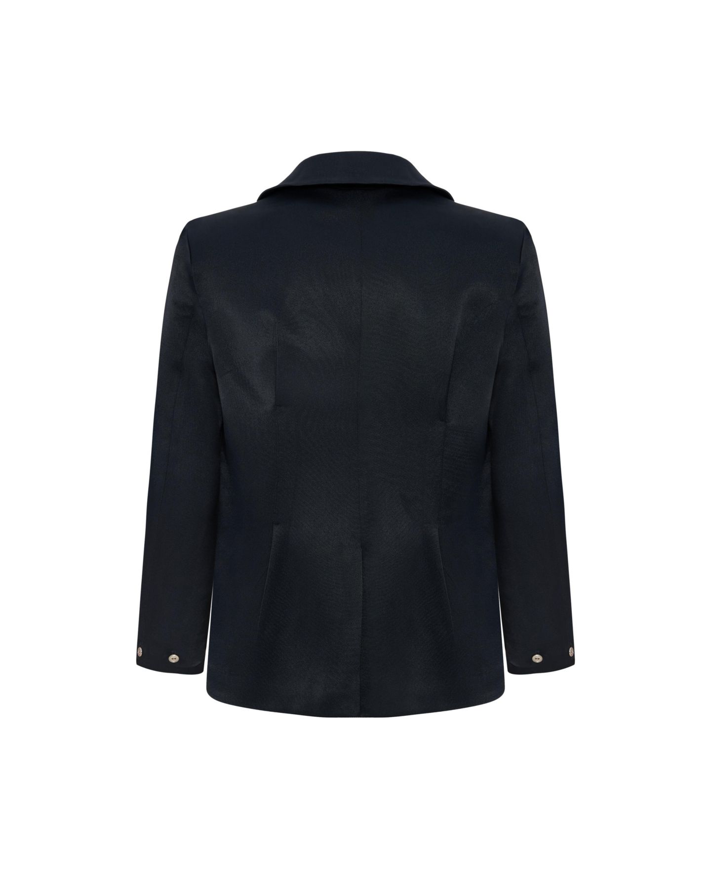 Женский пиджак PCFG Linen-Blend Tailored Blazer, цвет: Угольно-чёрный — фото 8