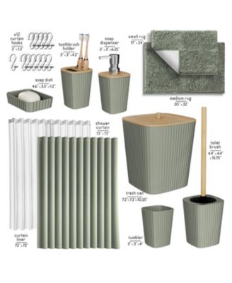 22 Piece Complete Bathroom & Vanity Accessories Set,Set includes: Small 17”x24” Large 20”x32”.