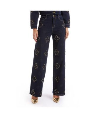 Women's Kaia Studded High Rise Jean - Indigo