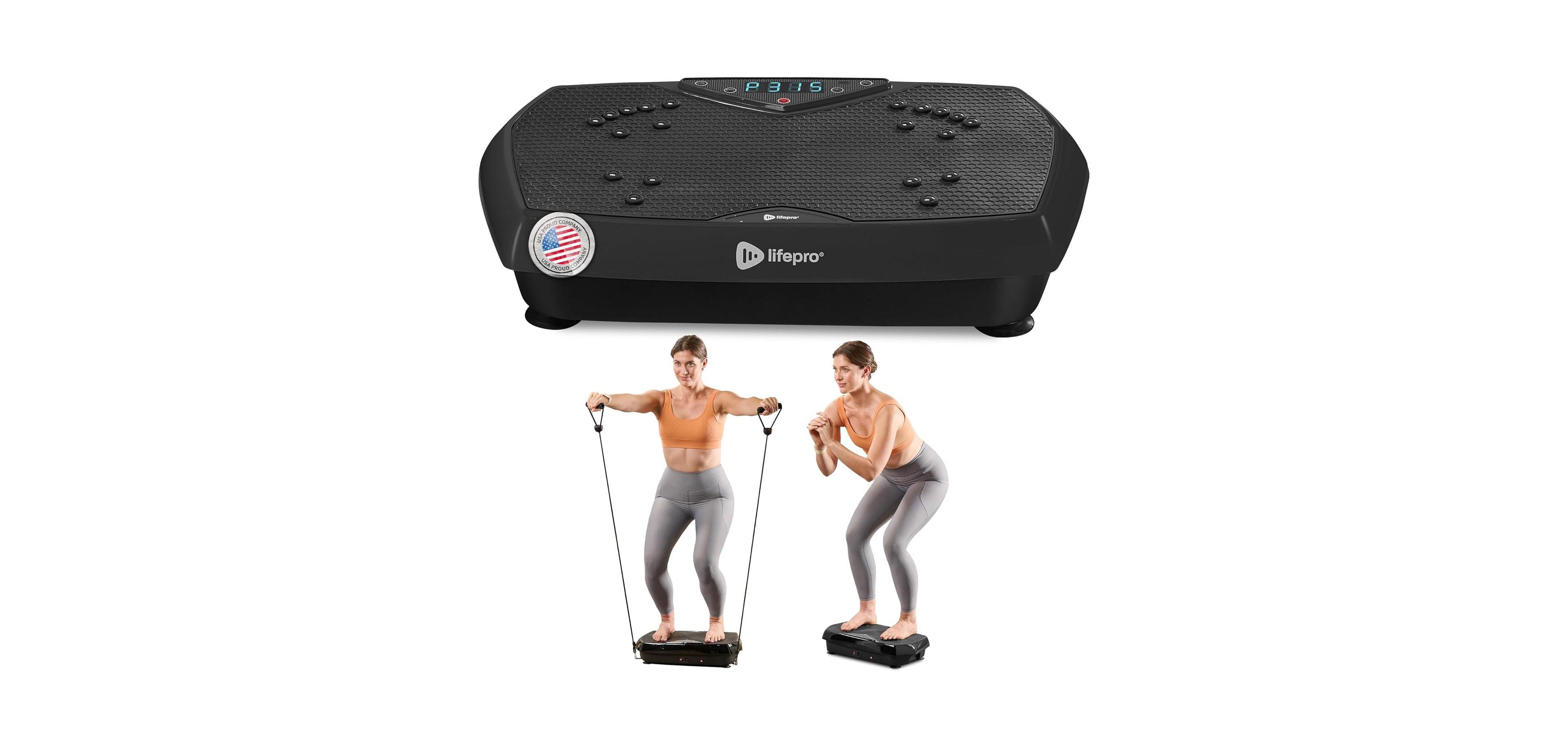 Lifepro Vibration Plate Exercise Machine with Magnetic Acupoints – Full Body Platform Lymphatic Drainage Massager
