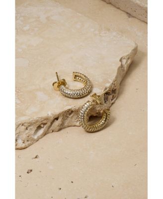 Brookes Crystal Hoops