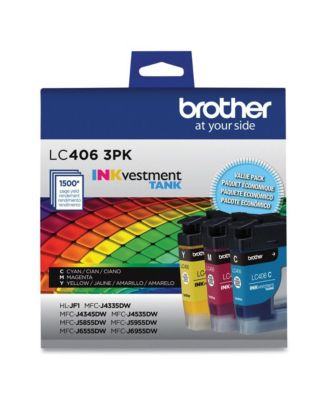 LC4063PK INKvestment 1,500 Page-Yield Ink - Cyan/Magenta/Yellow (3/Pack)