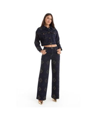 Women's Kaia Studded Jacket - Indigo