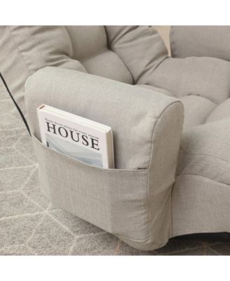 DJ-24434951 Adjustable Lounge Sofa Chair – Large Size, Soft Fabric, Reclining Feature, Living Room Furniture