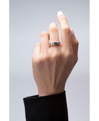 Sylvie Cubic Zirconia Molten Stackable Ring