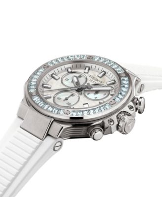 Unisex White Silicone Bracelet Watch, 38mm