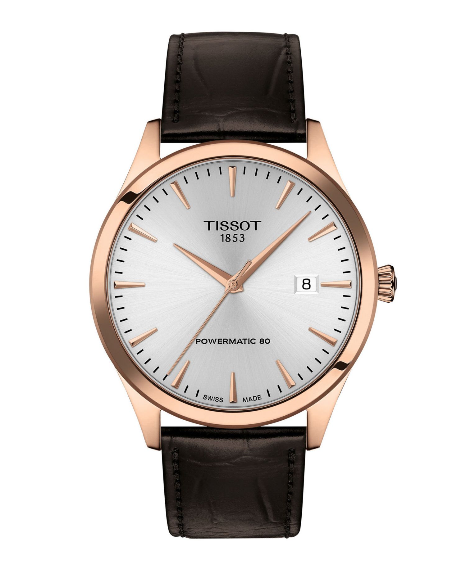 Men's Brown Leather Bracelet Watch, 40mm