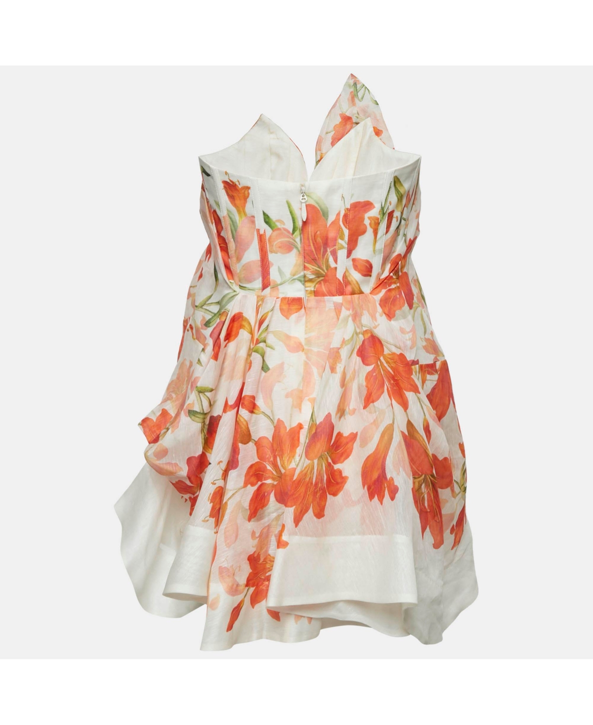 Pre-Owned Zimmermann Women's Floral Print Linen Blend Tranquillity Draped Top