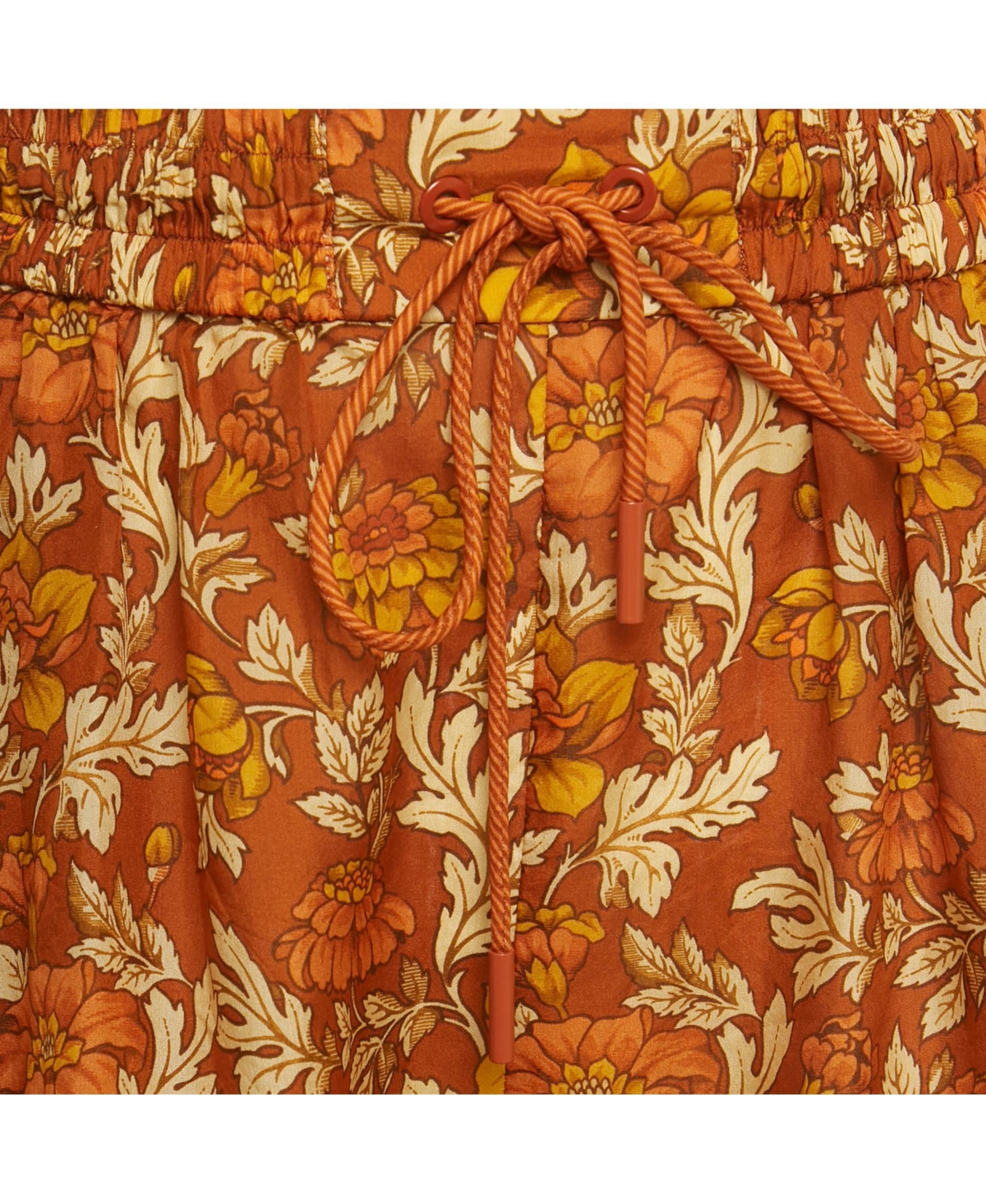 Pre-Owned Zimmermann Women's Brown Printed Silk Andie Short